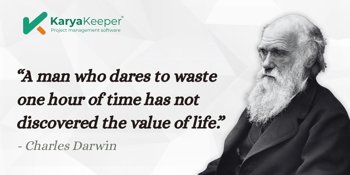 Time Quote Charles Darwin - Karya Keeper