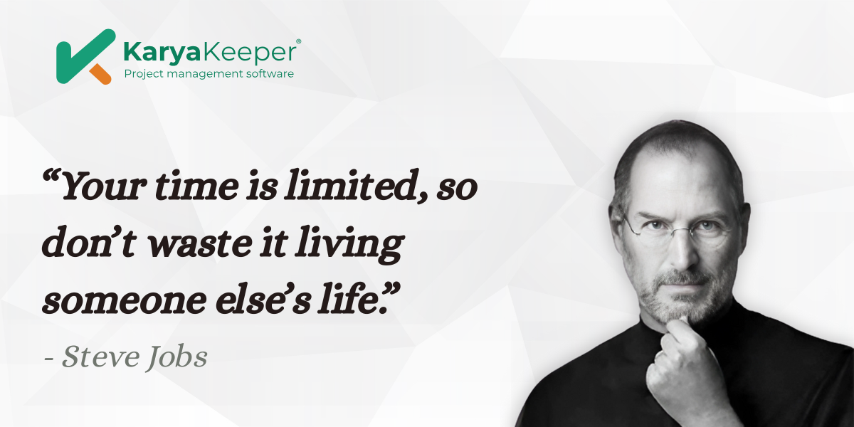 Time Quote Steve Jobs - Karya Keeper