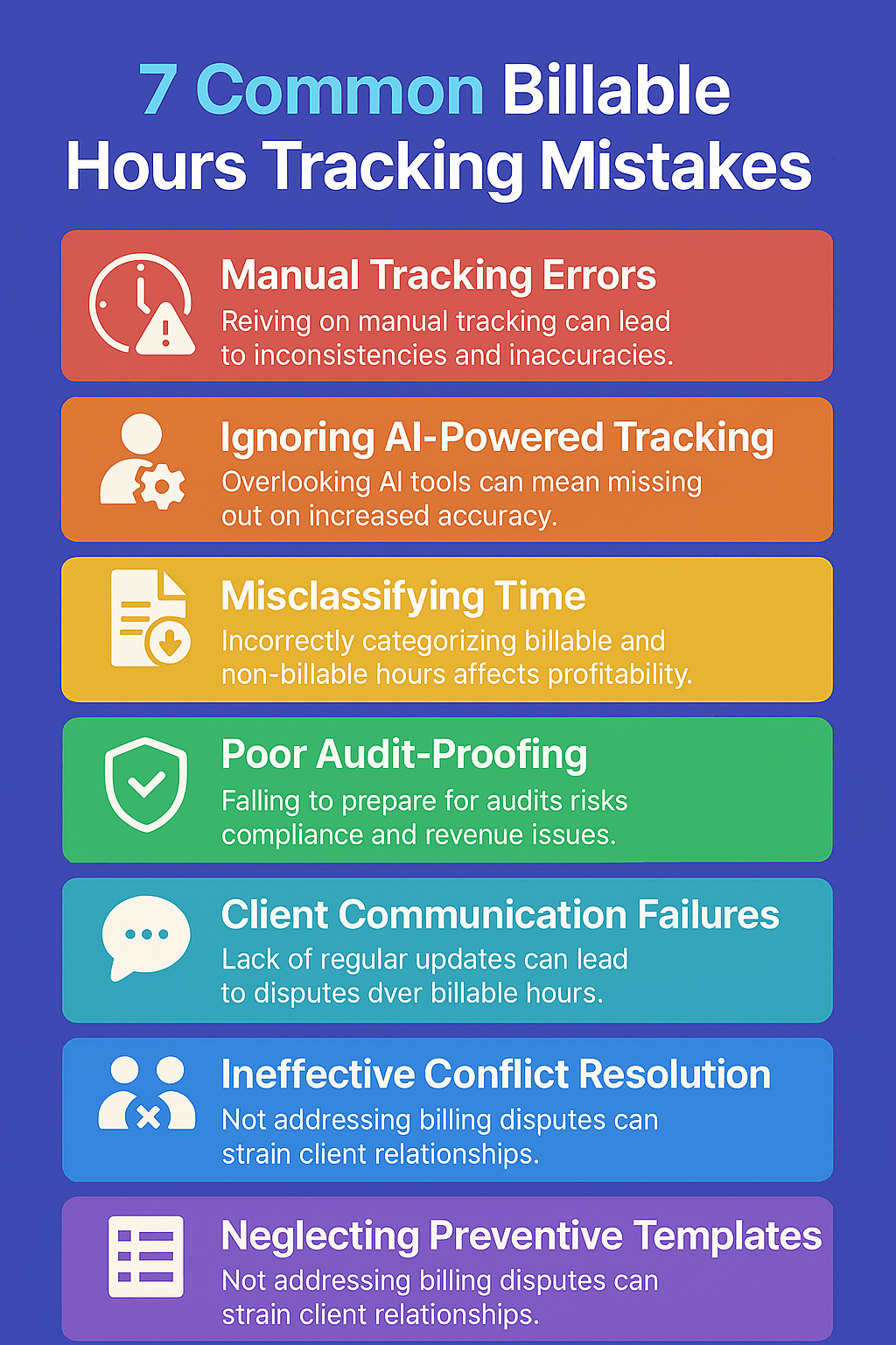 Common Billable Hours Tracking Mistakes
