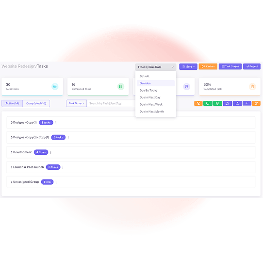 Assigned Projects & Task Overview